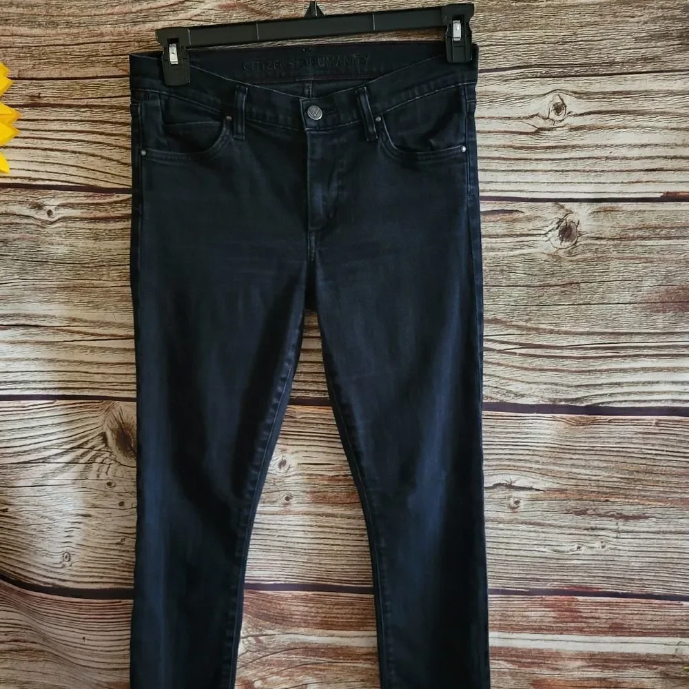 Citizens Of Humanity Women's Black Jeans tapered Pre-owned